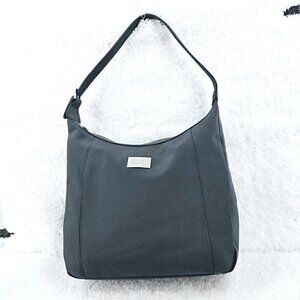 Vintage Diahann Carroll Navy Nylon Hobo Shoulder Bag